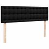 vidaXL Ottoman bed met matrassen 160x200cm stof zwart