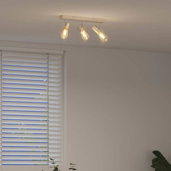 vidaXL Plafondspot met schijnwerpers Nikkel 38 x 6,5 x 11,5 cm Metaal