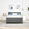 vidaXL Boxspring bed Lichtgrijs en wit. 203 x 144 x 88 cm