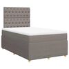 vidaXL Boxspring met matras stof taupe 120x200 cm