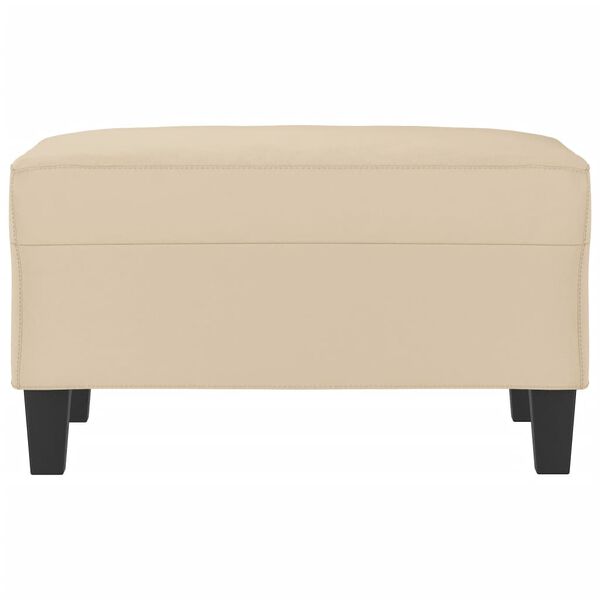 vidaXL Voetenbank 70x55x41 cm microvezelstof cr&egrave;mekleurig