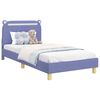 vidaXL Bedframe voor kinderen met hoofdbord Jeans Blauw 90 x 190 cm