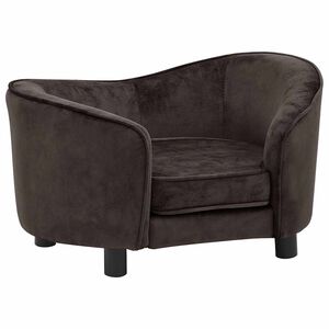 vidaXL Hondenbank 69x49x40 cm pluche bruin