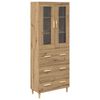 vidaXL Hoge kast Artisan Eiken 69,5 x 34 x 180 cm
