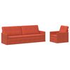 vidaXL Bankstel 2 pcs Rood-oranje Katoen Stof
