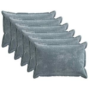 vidaXL Kussensloop 6 pcs HOUTEN Lichtblauw 50 x 80 cm Chenille Stof