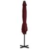 vidaXL Zweefparasol met aluminium paal 250x250 cm bordeauxrood