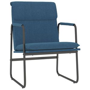vidaXL Loungestoel 55x64x80 cm stof blauw