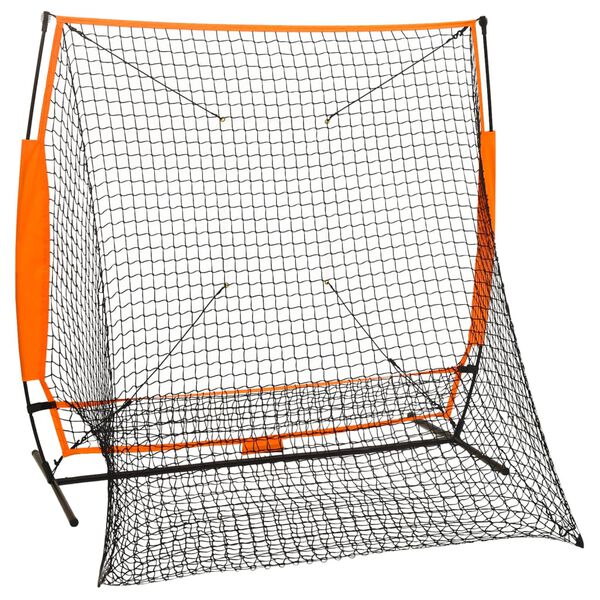 vidaXL Honkbaltrainingsnet 174x76x158,5 cm zwart
