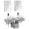 vidaXL Badkamerkastenset 5 pcs Betongrijs 43 x 11,5 x 60,5 cm