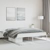 vidaXL Bedframe metaal wit 193x203 cm
