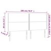 vidaXL Hoofdbord donkerbruin 180x5x118/128 cm stof
