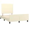 vidaXL Bedframe zonder matras 120x190 cm kunstleer cr&egrave;me