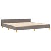 vidaXL Bedframe met hoofdeinde Taupe 200 x 200 cm Stof