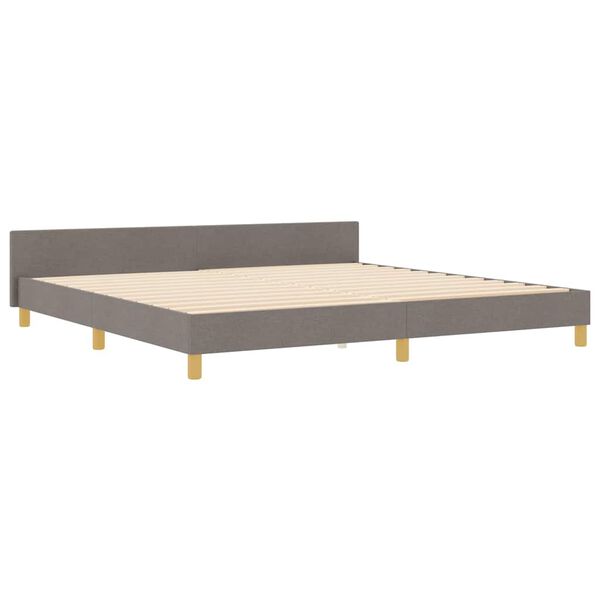 vidaXL Bedframe met hoofdeinde Taupe 200 x 200 cm Stof