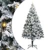 vidaXL Kunstkerstboom met verlichting en ballen set Groen 400 cm PVC