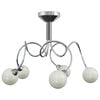 vidaXL Plafondlamp met glasbollen rond 5xG9