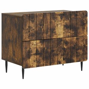 vidaXL Nachtkastje Gerookt eiken 62 x 34,5 x 49,5 cm Bewerkt hout
