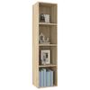 vidaXL Boekenkast/tv-meubel 36x30x143cm bewerkt hout sonoma eikenkleur