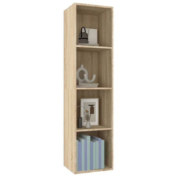 vidaXL Boekenkast/tv-meubel 36x30x143cm bewerkt hout sonoma eikenkleur