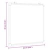 vidaXL Whiteboard magnetisch 60x60x1,7 cm aluminium