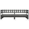 vidaXL Slaapbank uitschuifbaar 2x(80x200) cm massief grenenhout grijs