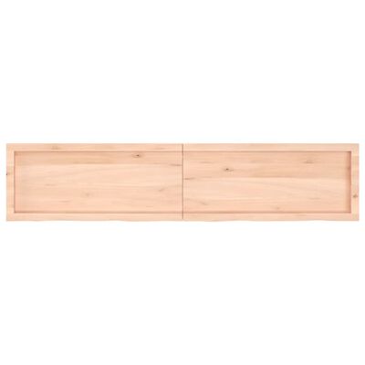 vidaXL Wastafelblad 180x40x(2-6) cm onbehandeld massief hout