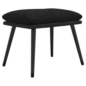vidaXL Voetenbank 45x29,5x35 cm stof en kunstleer zwart