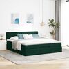 vidaXL Ottoman bed met matras 180x200 cm fluweel donkergroen