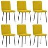 vidaXL Eetkamerstoelen 6 st fluweel geel