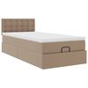 vidaXL Ottoman bed met matrassen en LED's 90x190cm kunstleer