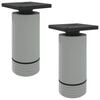 vidaXL Meubelpoten Verstelbaar 2 st Wit 64 x 64 x 100 mm PP