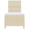 vidaXL LED Box Spring Bed met matras Cr&egrave;me 80 x 200 cm Stof