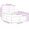 vidaXL Boxspring bed met matras met LED Zwart 140 x 200 cm Stof