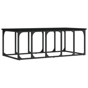 vidaXL Salontafel 100x50x35,5 cm bewerkt hout zwart