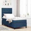 vidaXL Boxspringbed met matras met hoofdeinde Blauw 90 x 200 cm Stof