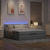 vidaXL Ottoman bed met matras en LED's 160x200 cm stof lichtgrijs