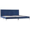 vidaXL Bedframe met LED stof blauw 160x200 cm