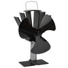 vidaXL Kachelventilator met 3 vinnen zwart