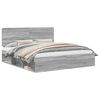 vidaXL Bedframe Grijs Sonoma 200 x 200 cm Massief grenenhout