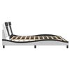 vidaXL Bedframe "Viana" zonder matras kunstleer wit en zwart 200x200 cm