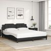 vidaXL Bedframe met LED zonder matras "Zadar" zwart 180x200 cm