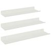 vidaXL Drijvende plank 3 st Wit 40 x 9 x 2,5 cm Staal