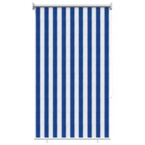 vidaXL Buitenrolgordijn 90% UV-blok Blauw en Witte Streep 100 x 140 cm