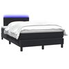 vidaXL Boxspring met matras en LED fluweel zwart 120x210 cm