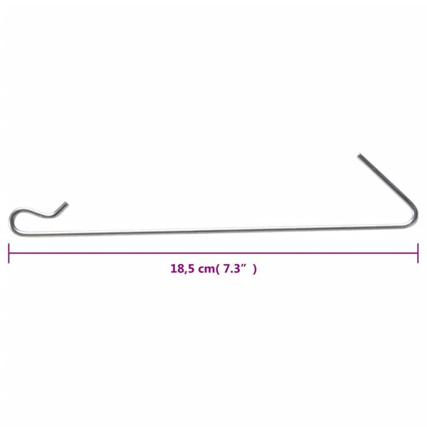 vidaXL Schanskorfhaken 10 st staal