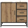 vidaXL Badkamerkast Artisan Eiken 65 x 33 x 60 cm Bewerkt hout