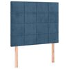 vidaXL Boxspring met matras fluweel donkerblauw 100x200 cm