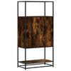 vidaXL Hoge kast 68x35x139cm bewerkt hout en metaal gerookt eikenkleur