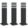 vidaXL Buitenvloerlampen 3 st met stopcontact 50 cm aluminium zwart